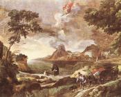 加斯帕德道格特 - Landscape with St Augustine and the Mystery